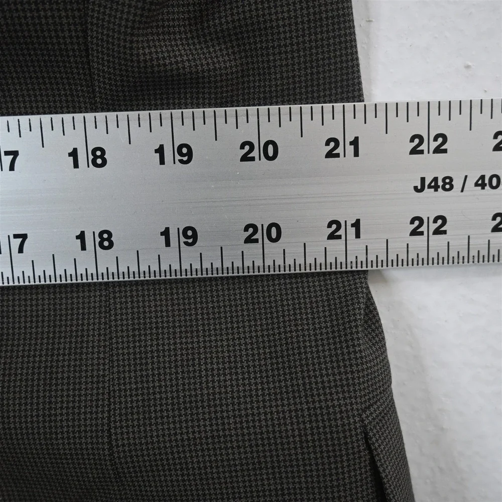 Brooks Brothers 42R Brown Houndstooth Stretch Wool‎ Blazer Jacket Sport Coat
